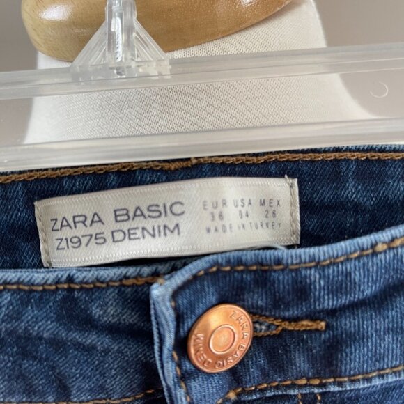 ZARA Basic Women’s Size 4 Z1975 Denim Skinny Jeans, 27” inseam - Picture 4 of 6